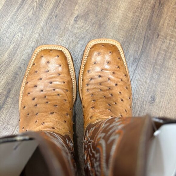 Lucchese Full Quill Ostrich Boots - Picture 2 of 9